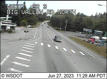 Traffic Cam Poulsbo › North: SR 3 at MP 57: Big Valley Rd Looking North