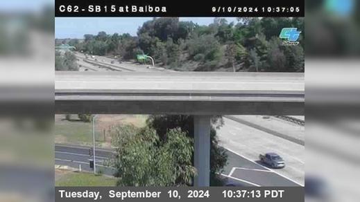 Traffic Cam Tierrasanta › South: C062) I-15 : Balboa Avenue