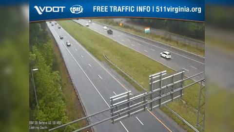 Traffic Cam Bowers Hill: I-664 - MM 18.67 - SB - OL BEFORE US 58 AND US 460