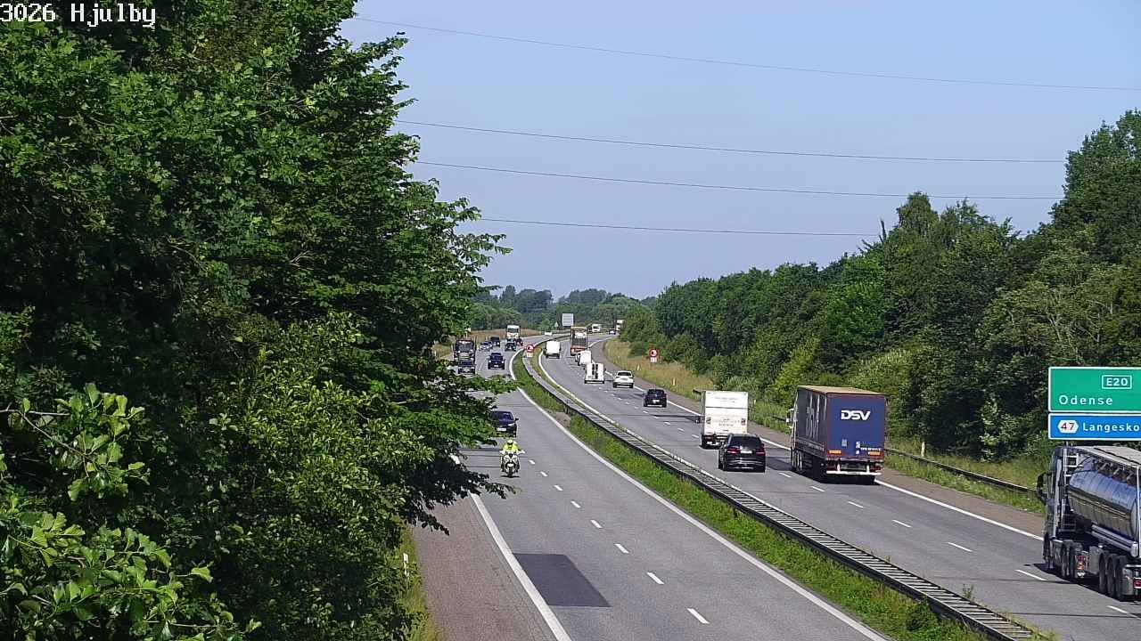 Traffic Cam Hjulby › West: E20 vest for Nyborg V
