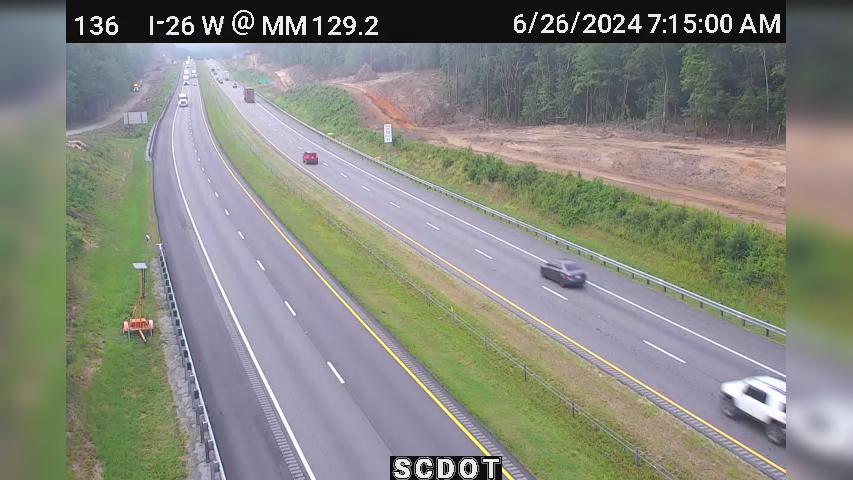 Traffic Cam Oak Grove: I-26 W @ MM 129.2