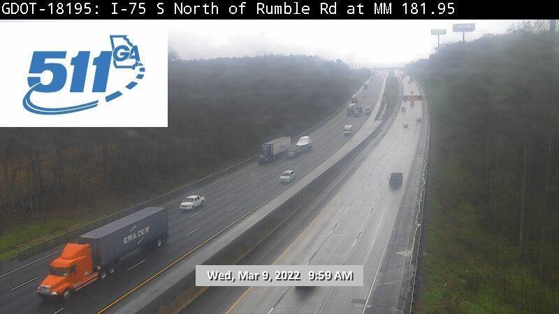 Traffic Cam Smarr: GDOT-CAM-I-75 SB N of Rumble Rd