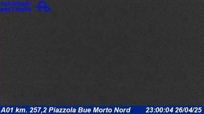 Preview delle webcam di Barberino di Mugello: A01 km. 257,2 Piazzola Bue Morto Nord