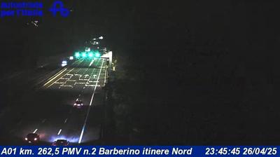 Preview delle webcam di Podere Bujano: A01 km. 262,5 PMV n.2 Barberino itinere Nord