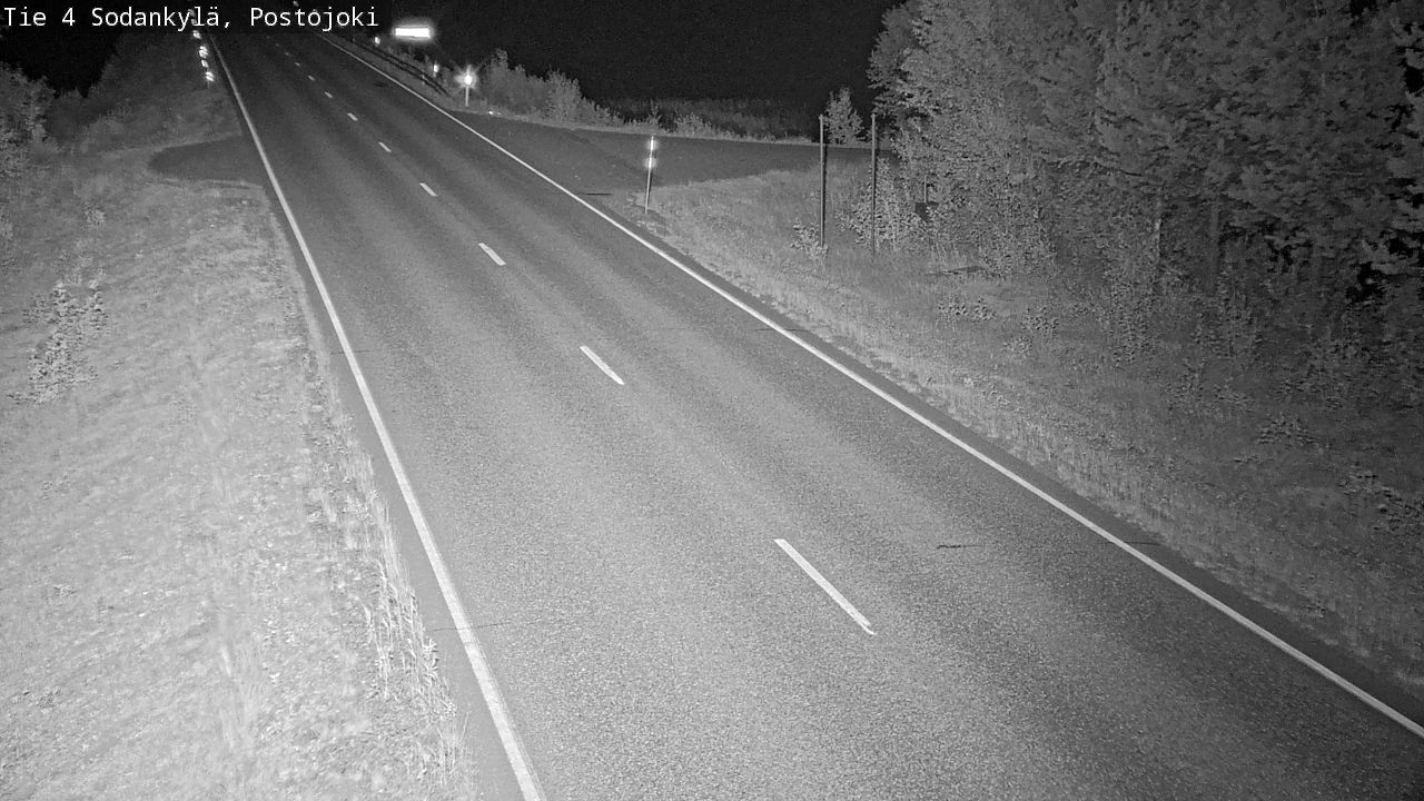 Traffic Cam Sodankyla: Tie 4 Sodankylä, Postojoki - Utsjoelle