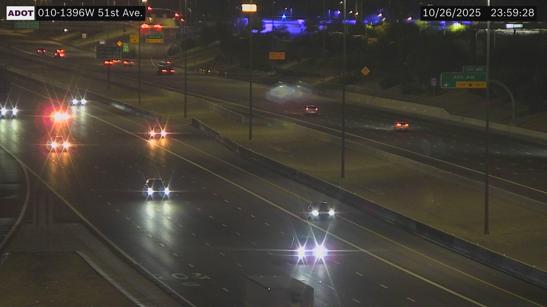 Traffic Cam Phoenix: I-10W and 51th Ave