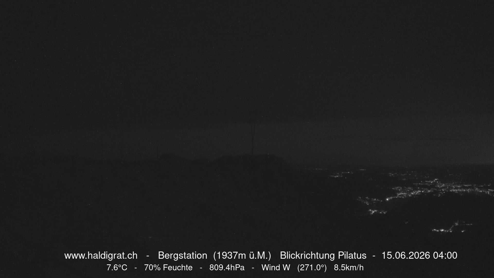 Wolfenschiessen: Bergstation Haldigrat (1937m) Blickrichtung West - Pilatus