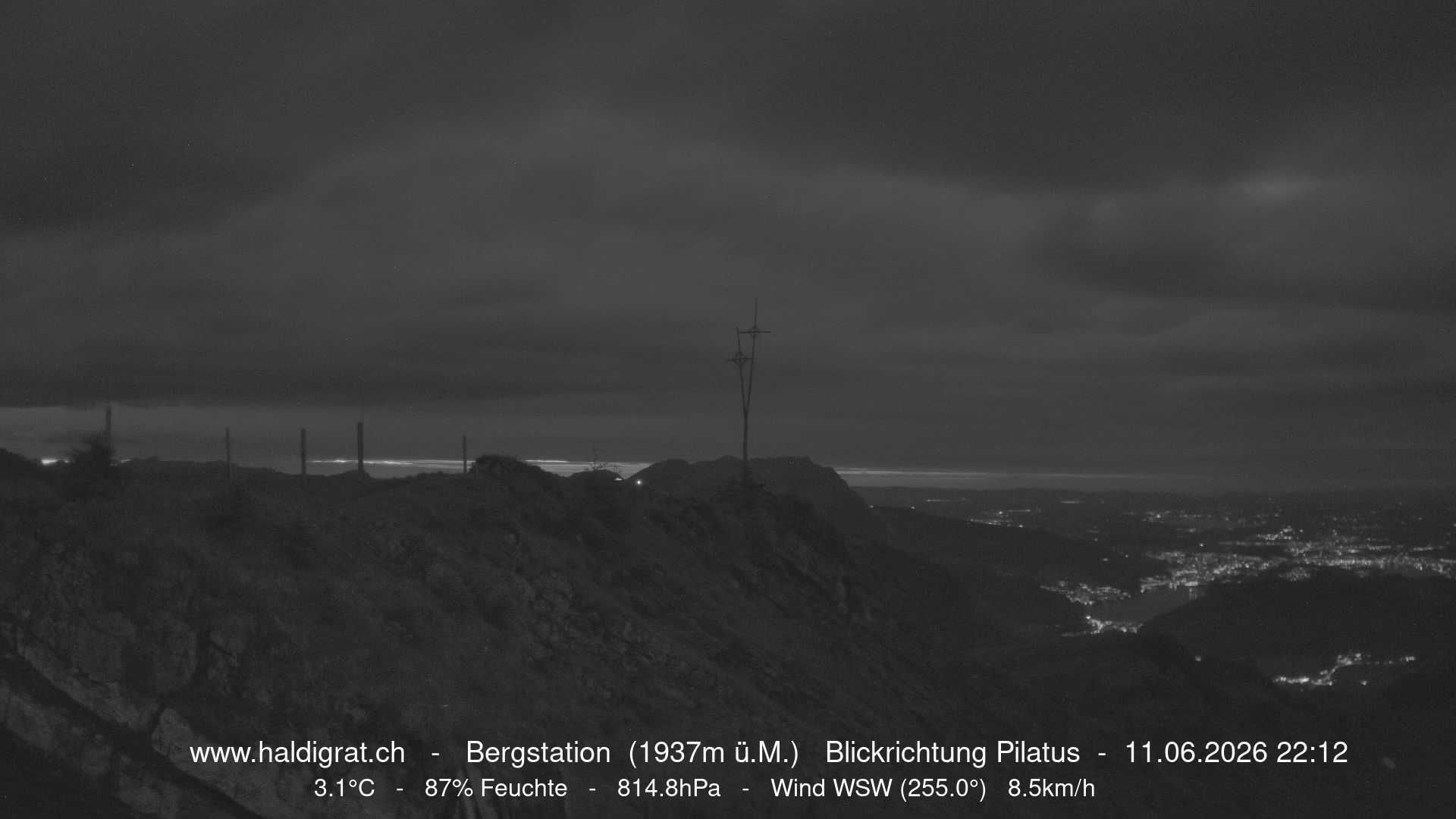 Wolfenschiessen: Bergstation Haldigrat (1937m) Blickrichtung West - Pilatus