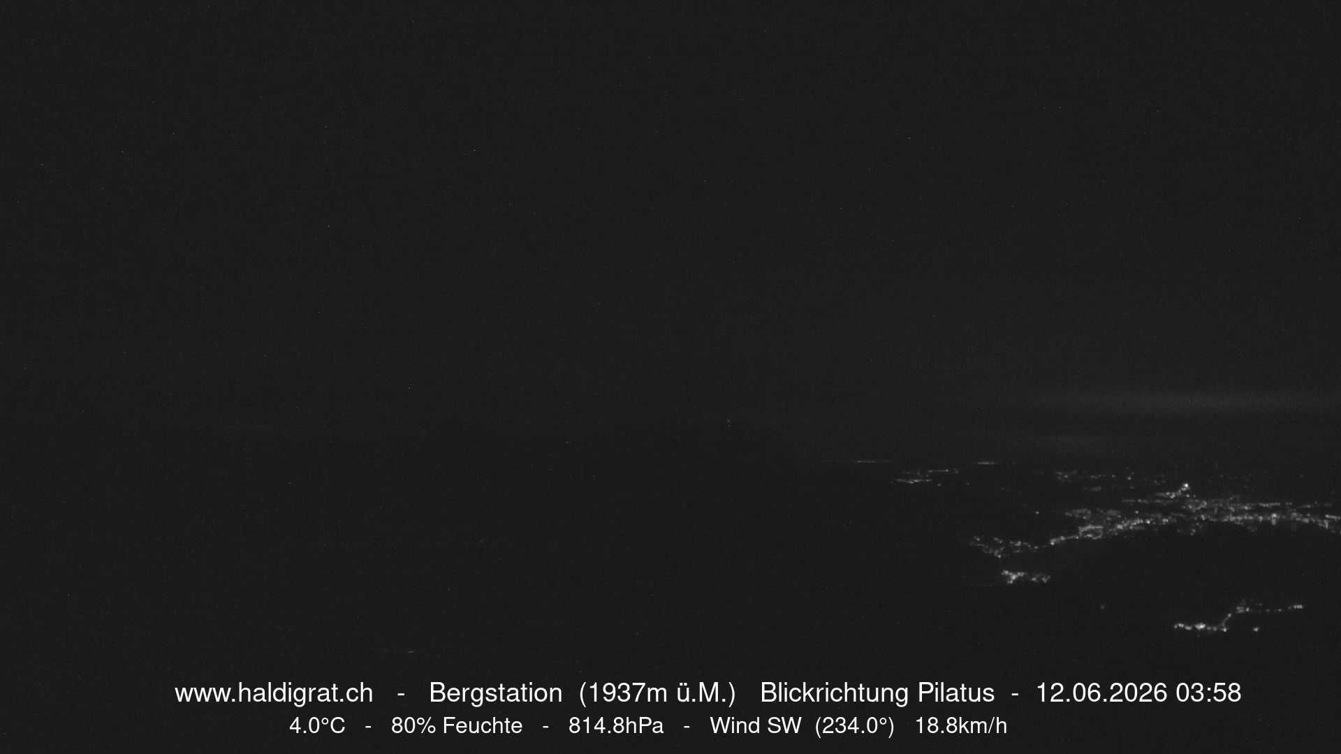 Wolfenschiessen: Bergstation Haldigrat (1937m) Blickrichtung West - Pilatus