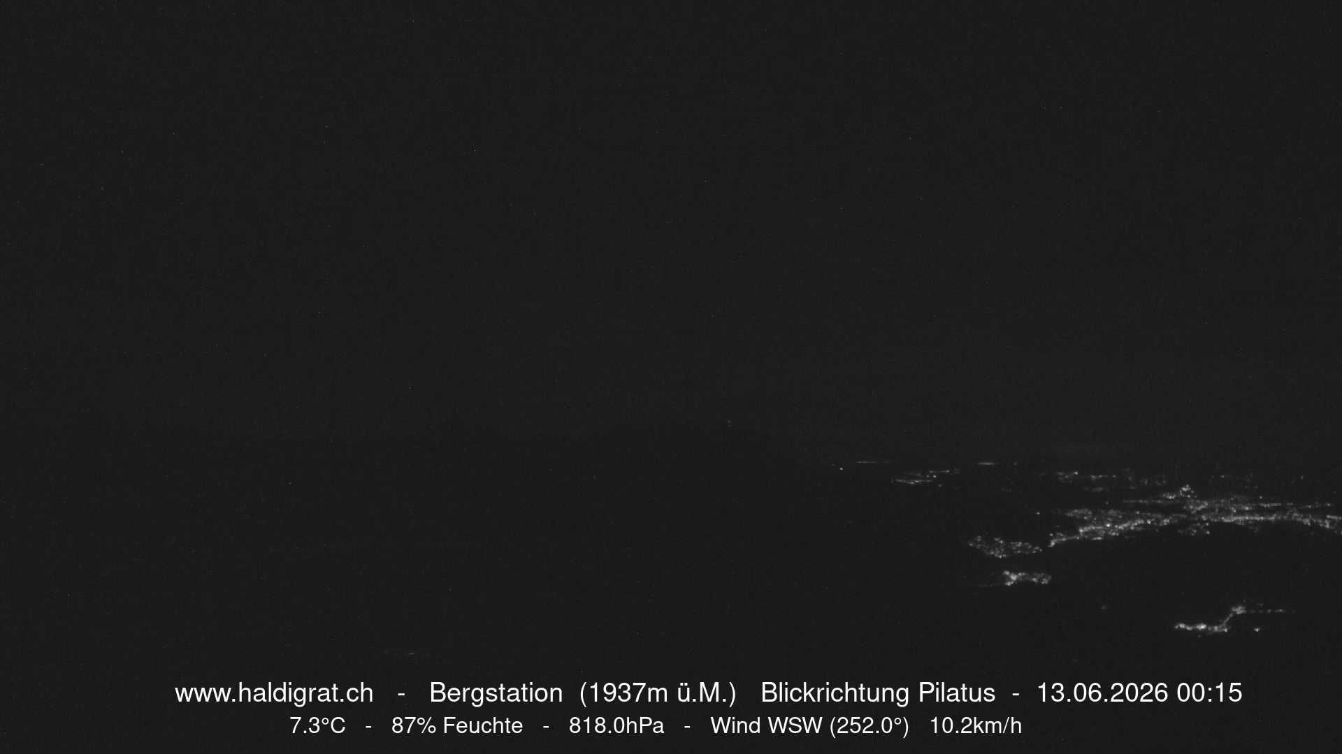 Wolfenschiessen: Bergstation Haldigrat (1937m) Blickrichtung West - Pilatus