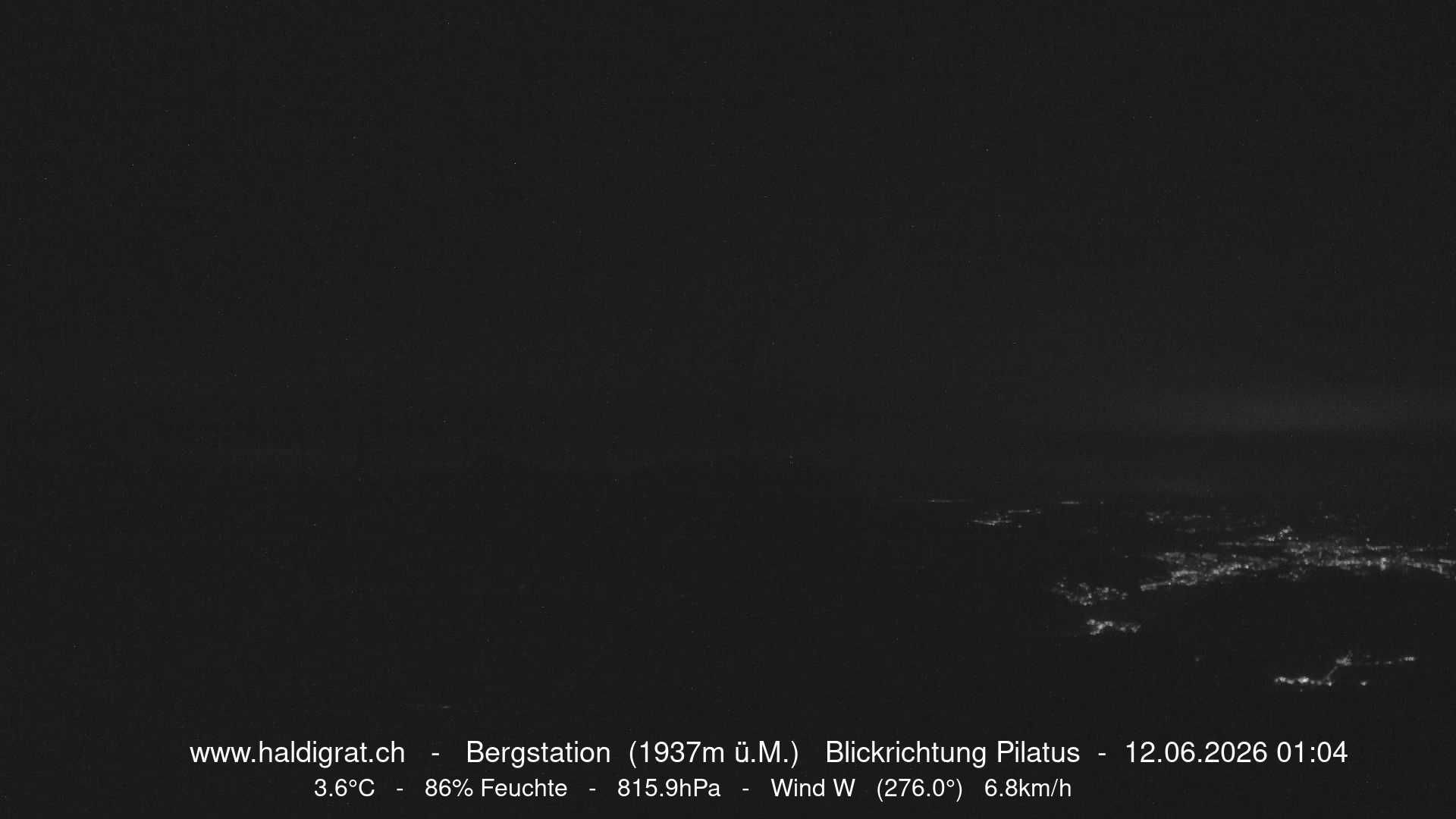 Wolfenschiessen: Bergstation Haldigrat (1937m) Blickrichtung West - Pilatus