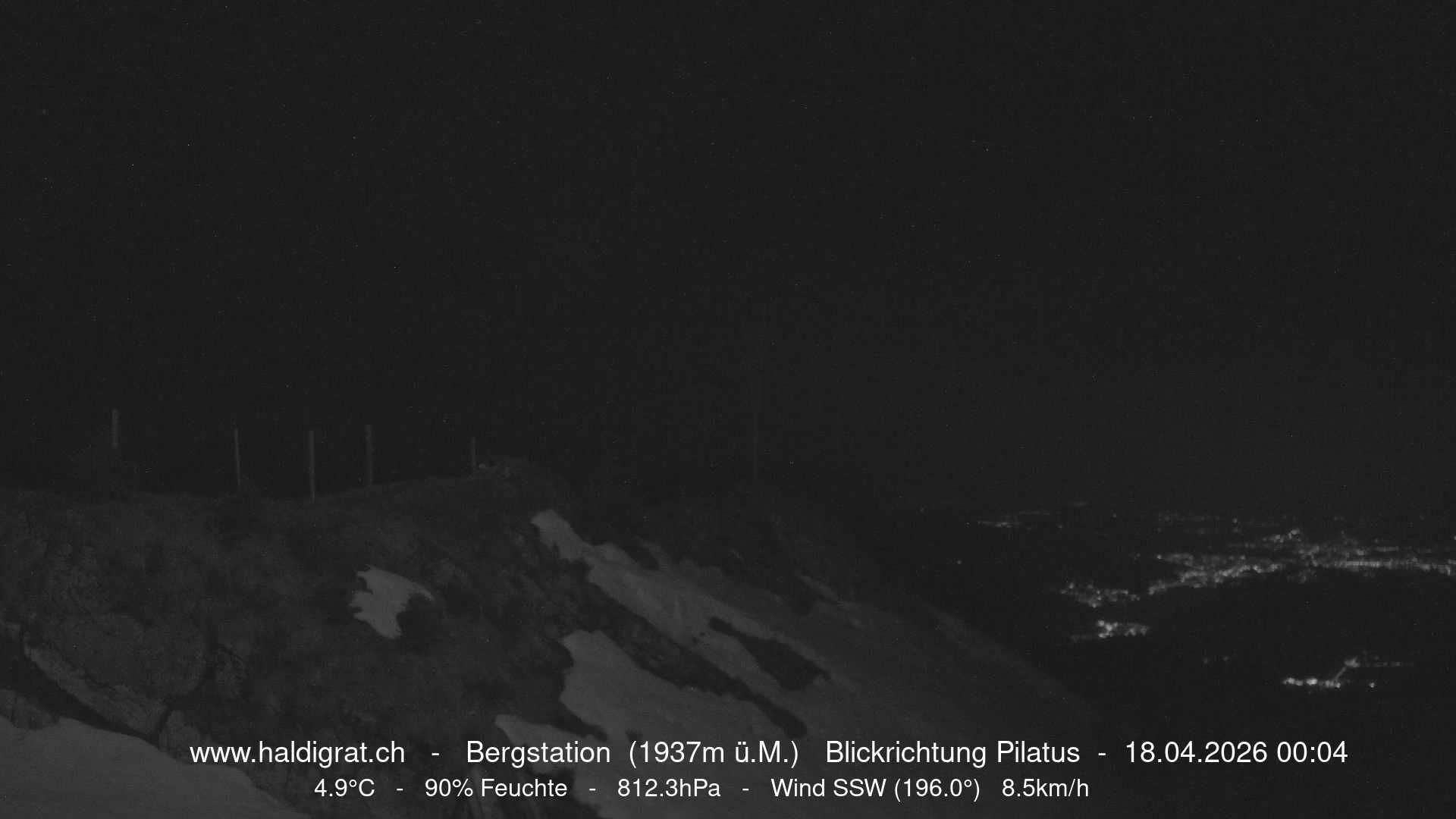 Wolfenschiessen: Bergstation Haldigrat (1937m) Blickrichtung West - Pilatus