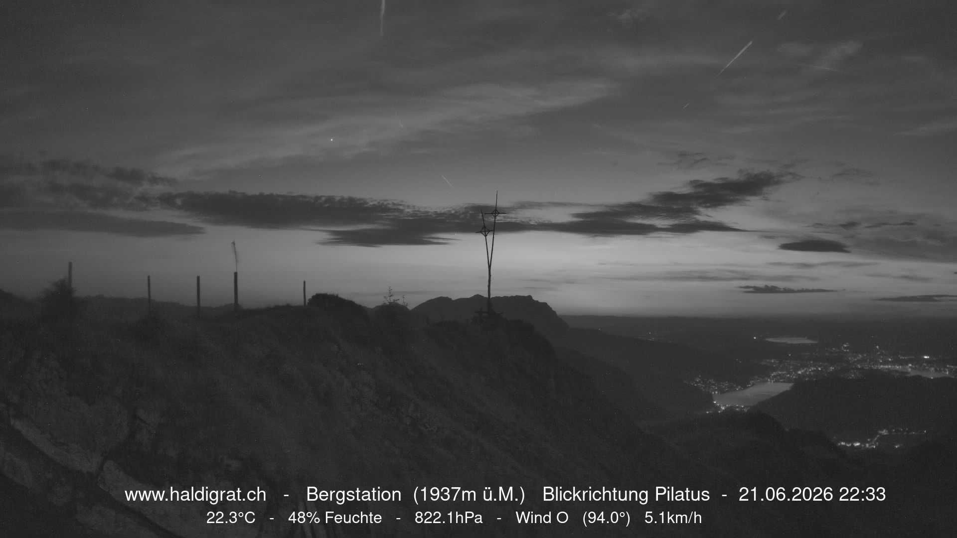Wolfenschiessen: Bergstation Haldigrat (1937m) Blickrichtung West - Pilatus
