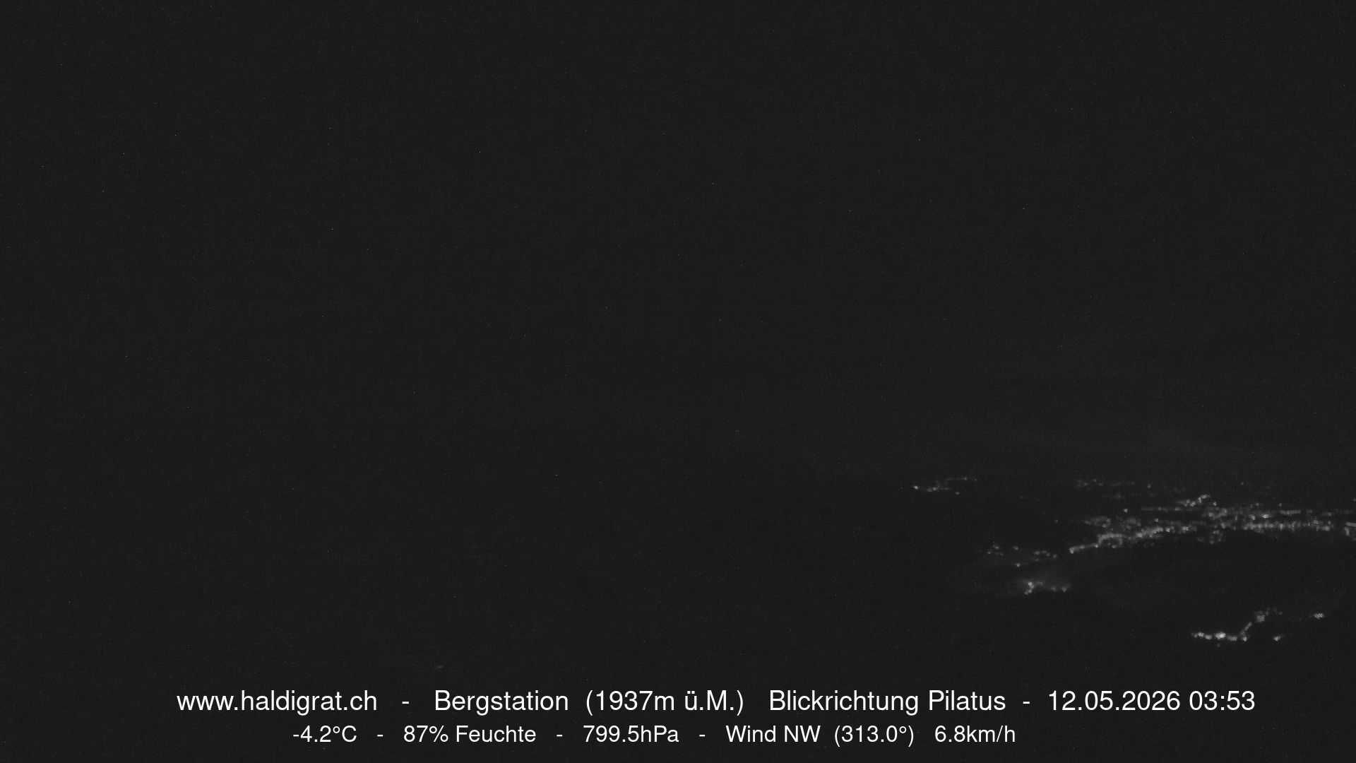 Wolfenschiessen: Bergstation Haldigrat (1937m) Blickrichtung West - Pilatus