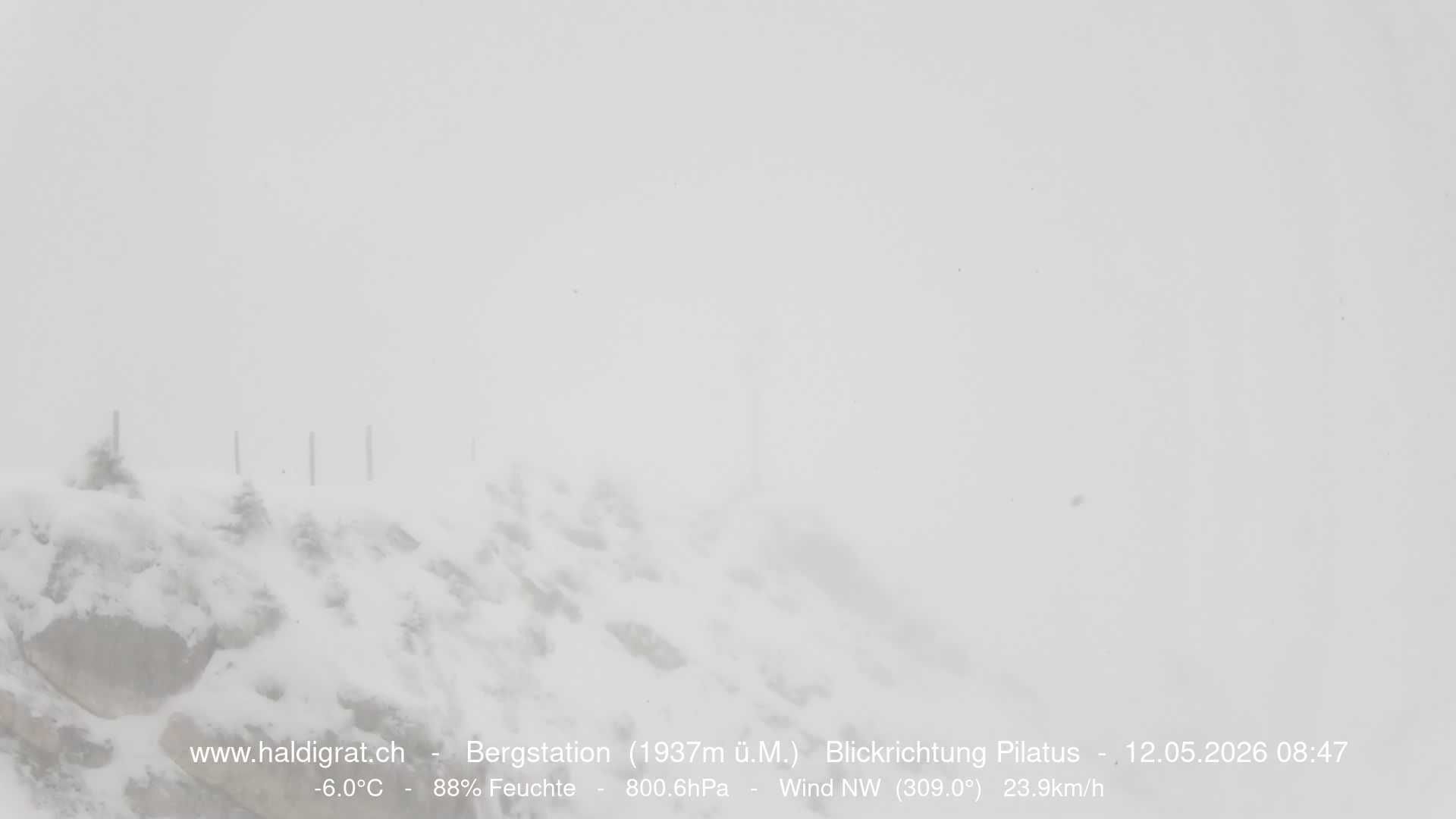 Wolfenschiessen: Bergstation Haldigrat (1937m) Blickrichtung West - Pilatus