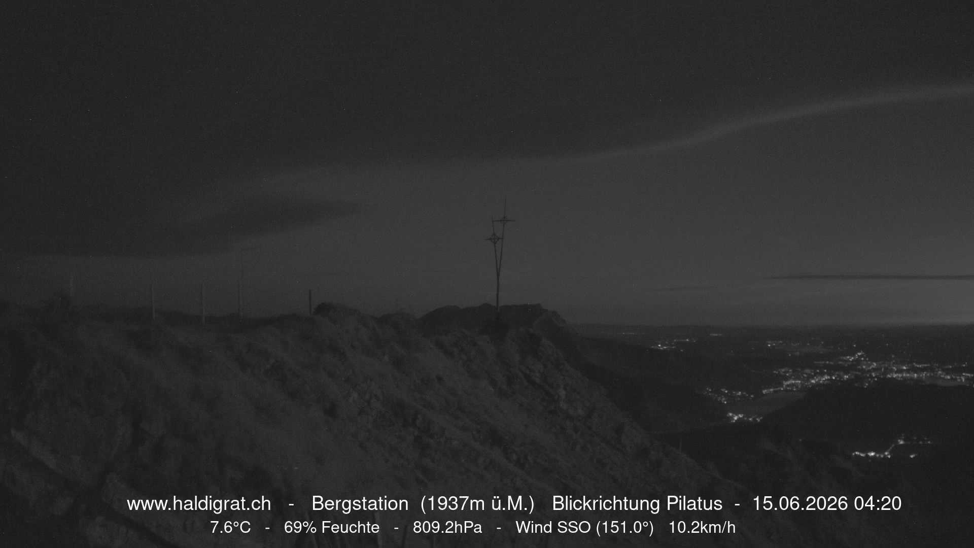 Wolfenschiessen: Bergstation Haldigrat (1937m) Blickrichtung West - Pilatus
