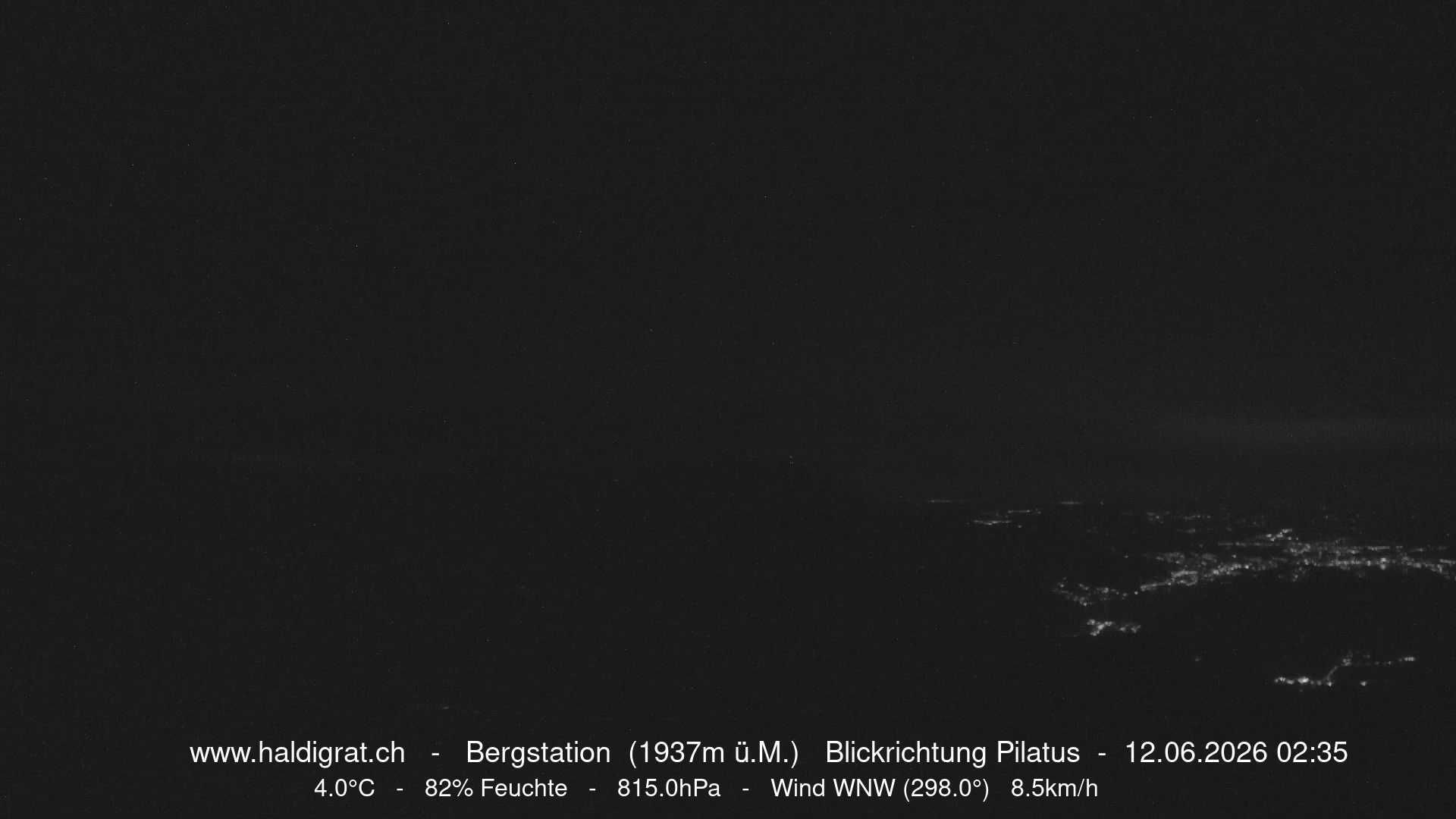 Wolfenschiessen: Bergstation Haldigrat (1937m) Blickrichtung West - Pilatus