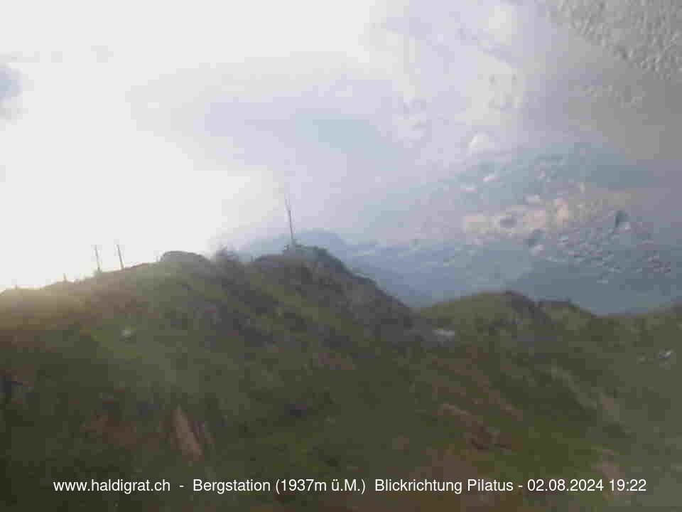 Wolfenschiessen: Bergstation Haldigrat (1937m) Blickrichtung West - Pilatus