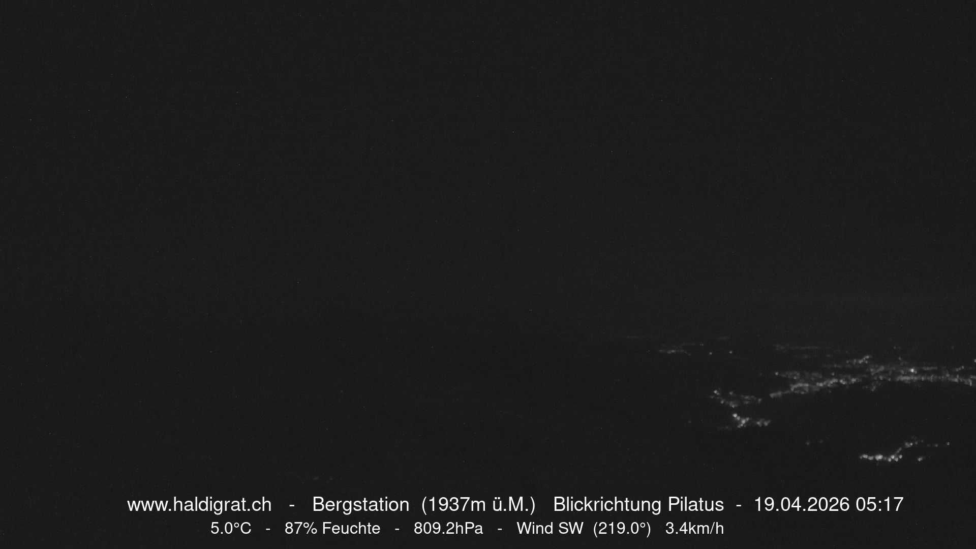 Wolfenschiessen: Bergstation Haldigrat (1937m) Blickrichtung West - Pilatus