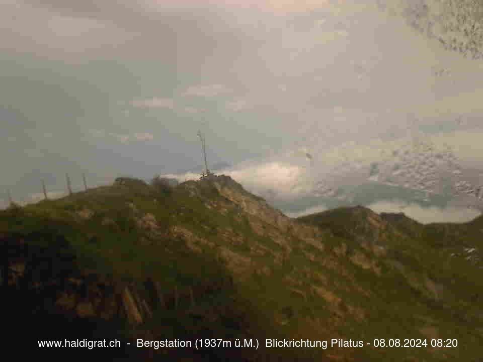 Wolfenschiessen: Bergstation Haldigrat (1937m) Blickrichtung West - Pilatus