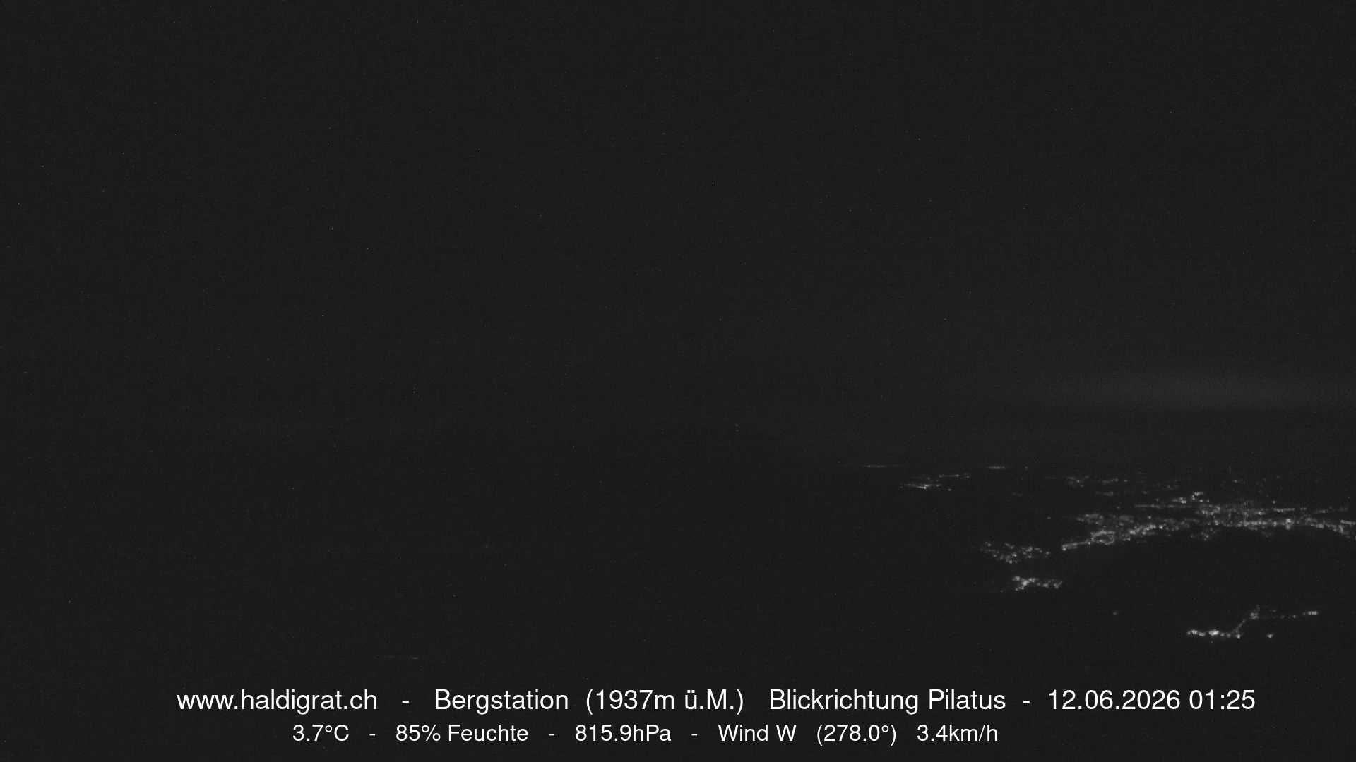 Wolfenschiessen: Bergstation Haldigrat (1937m) Blickrichtung West - Pilatus