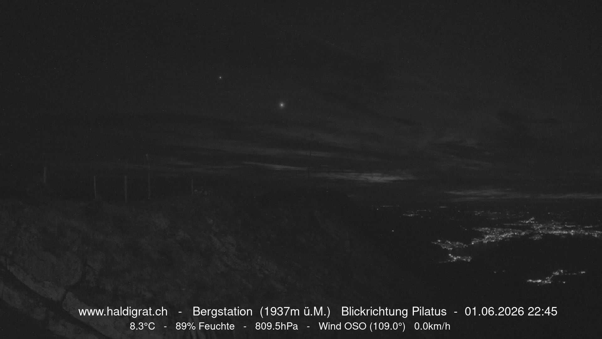 Wolfenschiessen: Bergstation Haldigrat (1937m) Blickrichtung West - Pilatus