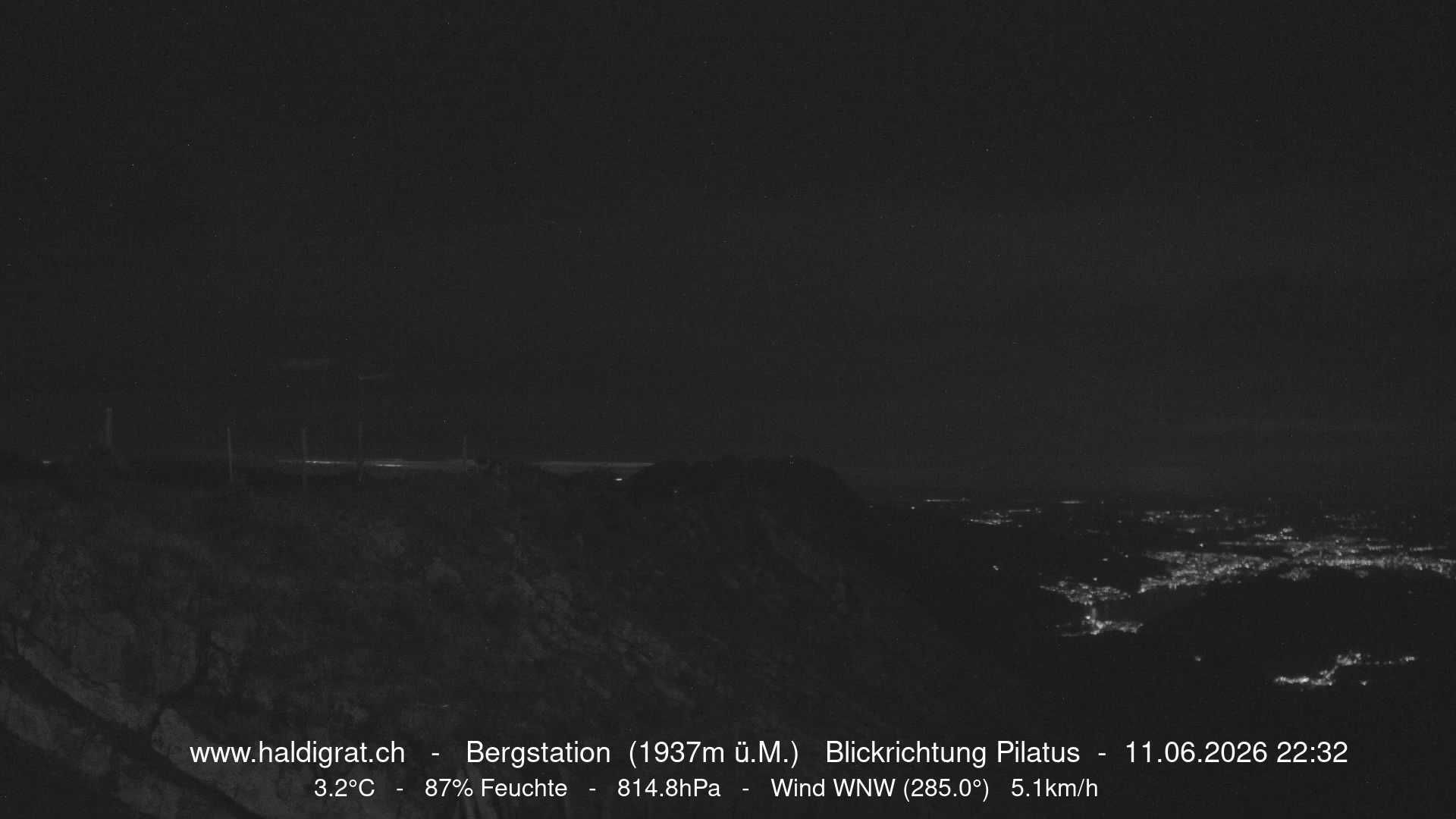 Wolfenschiessen: Bergstation Haldigrat (1937m) Blickrichtung West - Pilatus