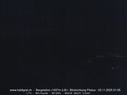 Wolfenschiessen: Bergstation Haldigrat (1937m) Blickrichtung West - Pilatus