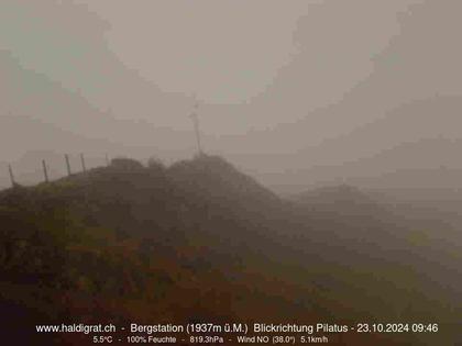 Wolfenschiessen: Bergstation Haldigrat (1937m) Blickrichtung West - Pilatus