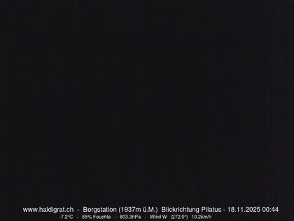 Wolfenschiessen: Bergstation Haldigrat (1937m) Blickrichtung West - Pilatus
