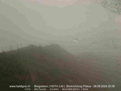 Wolfenschiessen: Bergstation Haldigrat (1937m) Blickrichtung West - Pilatus