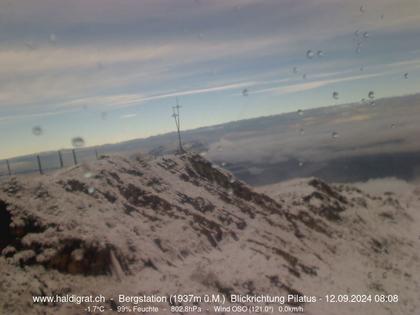 Wolfenschiessen: Bergstation Haldigrat (1937m) Blickrichtung West - Pilatus