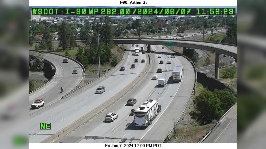 Traffic Cam Spokane: I-90 at MP 282: Arthur St