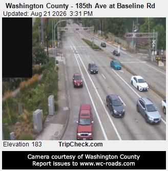 Traffic Cam Beaverton: Washington County - 185th Ave at Baseline Rd
