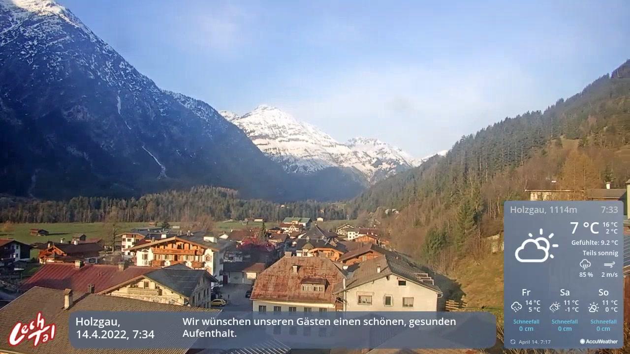 Gemeinde Holzgau: Holzgau Dorf - Holzgau - Lechtal Tourismus - Tourismusbüro Holzgau - Hängebrücke Holzgau - Jöchelspitze - Bergparadies Jöchelspitze - Steeg - Pimig - Steeg, Lechtal - Ruitelspitze - Lechtal Alps - Lechtal