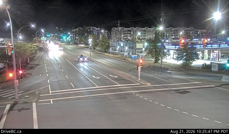 Traffic Cam Courtenay › East: Hwy 19A at Ryan Road in - looking eastbound
