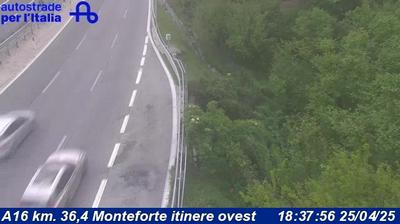 Preview delle webcam di Monteforte Irpino: A16 km. 36,4 Monteforte itinere ovest