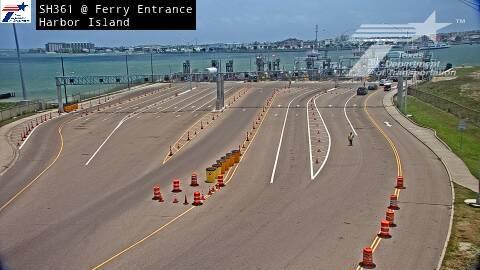 Traffic Cam Port Aransas › West: Harbor Island Ferry Entrance