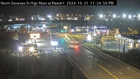 Traffic Cam City of Utica › North: North Genesee St High Mast at Fleet#1, Utica
