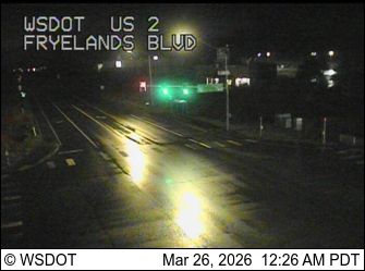Traffic Cam Mill Creek: US 2 at MP 12.9: Fryelands Blvd - Roosevelt Rd SE