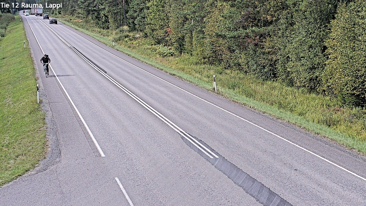 Traffic Cam Rauman seutukunta: Tie 12 Rauma, Lappi - Raumalle
