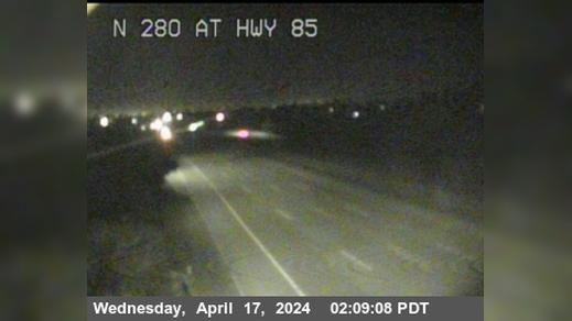 Traffic Cam Cupertino › North: TVC10 -- I-280 : N280 RM to