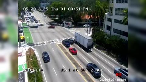 Traffic Cam Miami: US-1 at Southwest 22nd Avenue