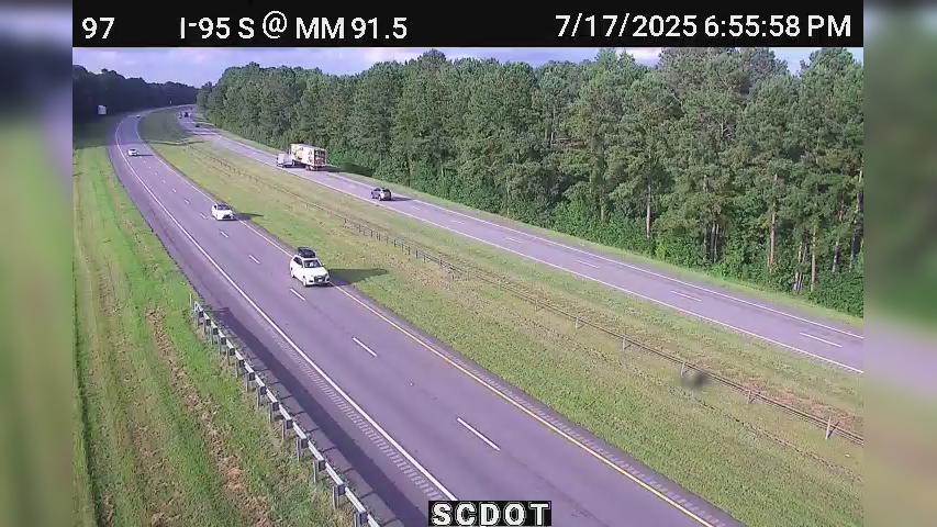 Traffic Cam Dantzler: I-95 S @ MM 91.5