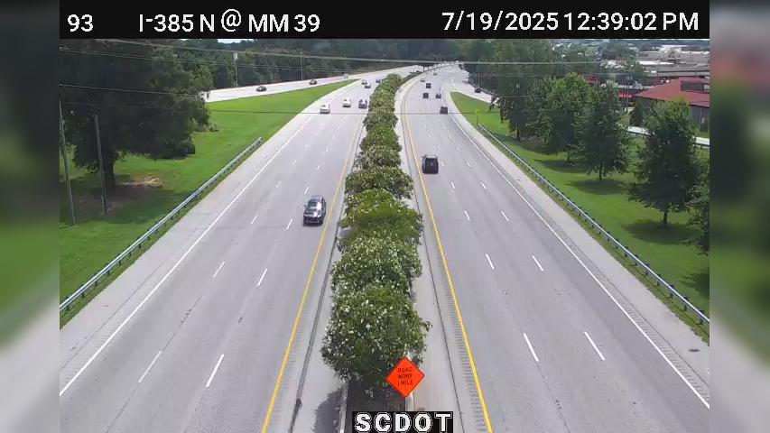 Traffic Cam Terrain at Haywood: I-385 N @ MM 39 (Haywood Rd)