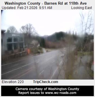 Traffic Cam Beaverton: Washington County - Barnes Rd at 118th Ave