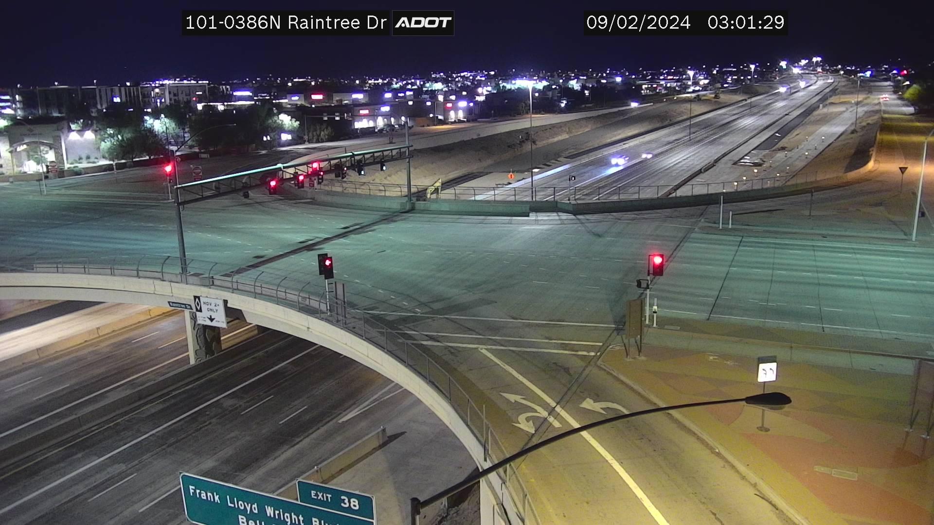 Traffic Cam Scottsdale › North: I-101 NB 38.60 @Raintree Dr