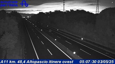 Preview delle webcam di Altopascio: A11 km. 48,4 - itinere ovest