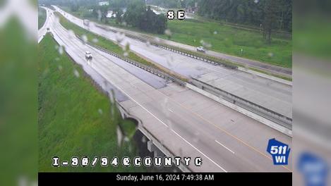 Traffic Cam Camp Douglas: I-90/94 at County C