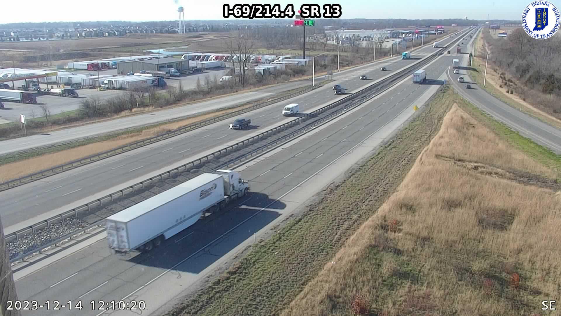 Traffic Cam Hardscrabble: I-69: I-69/214.4 SR 13: I-69/214.4 SR 13